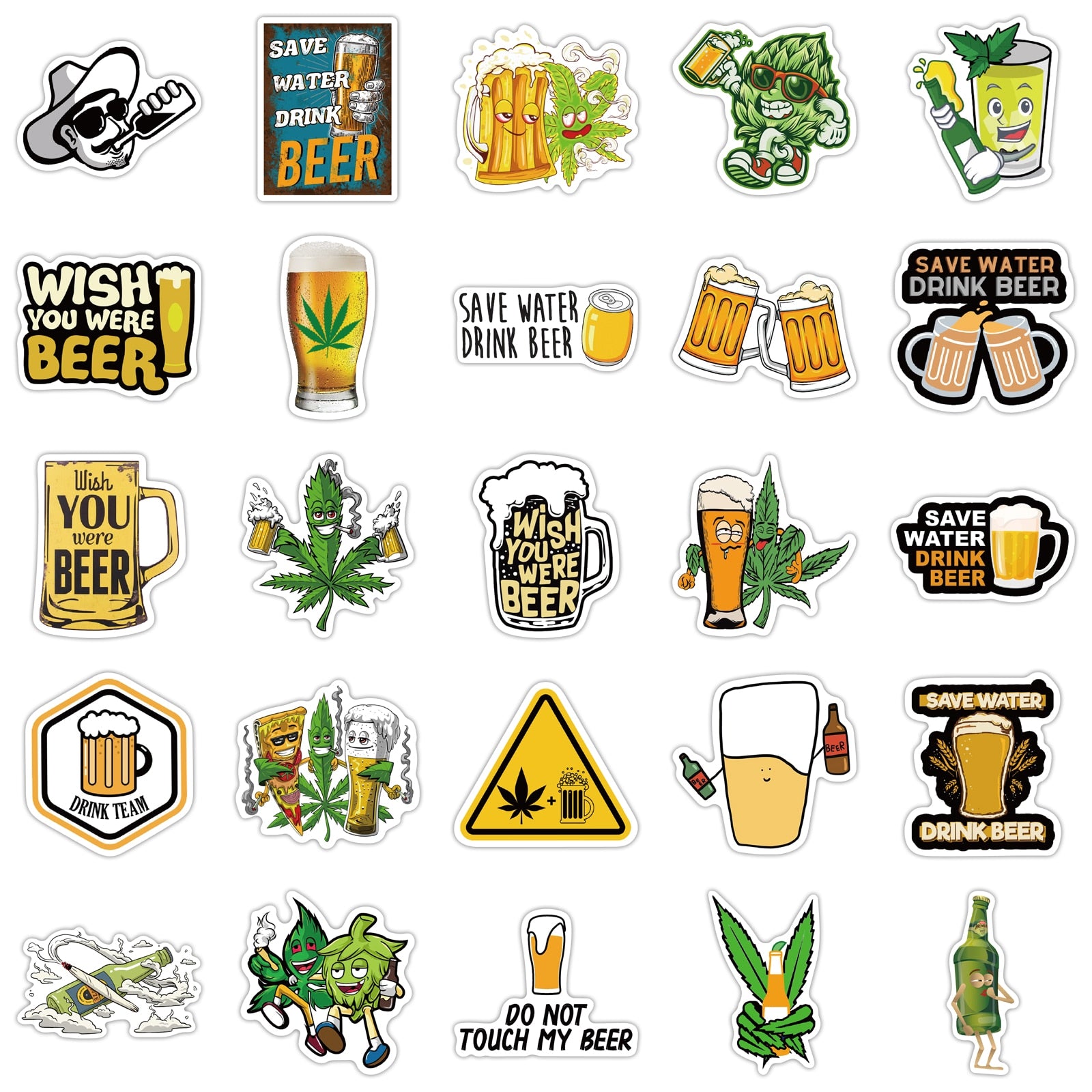 Beer Leaves Stickers