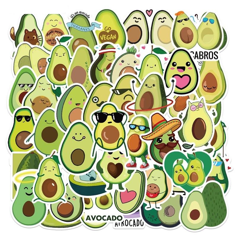 Avocado Kawaii Stickers