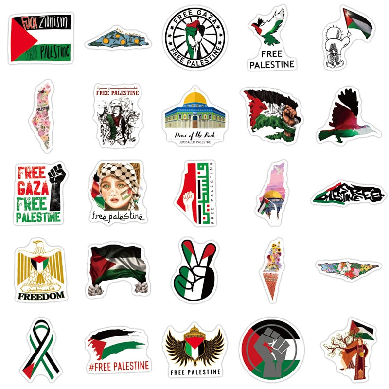 Retro Free Palestine Stickers