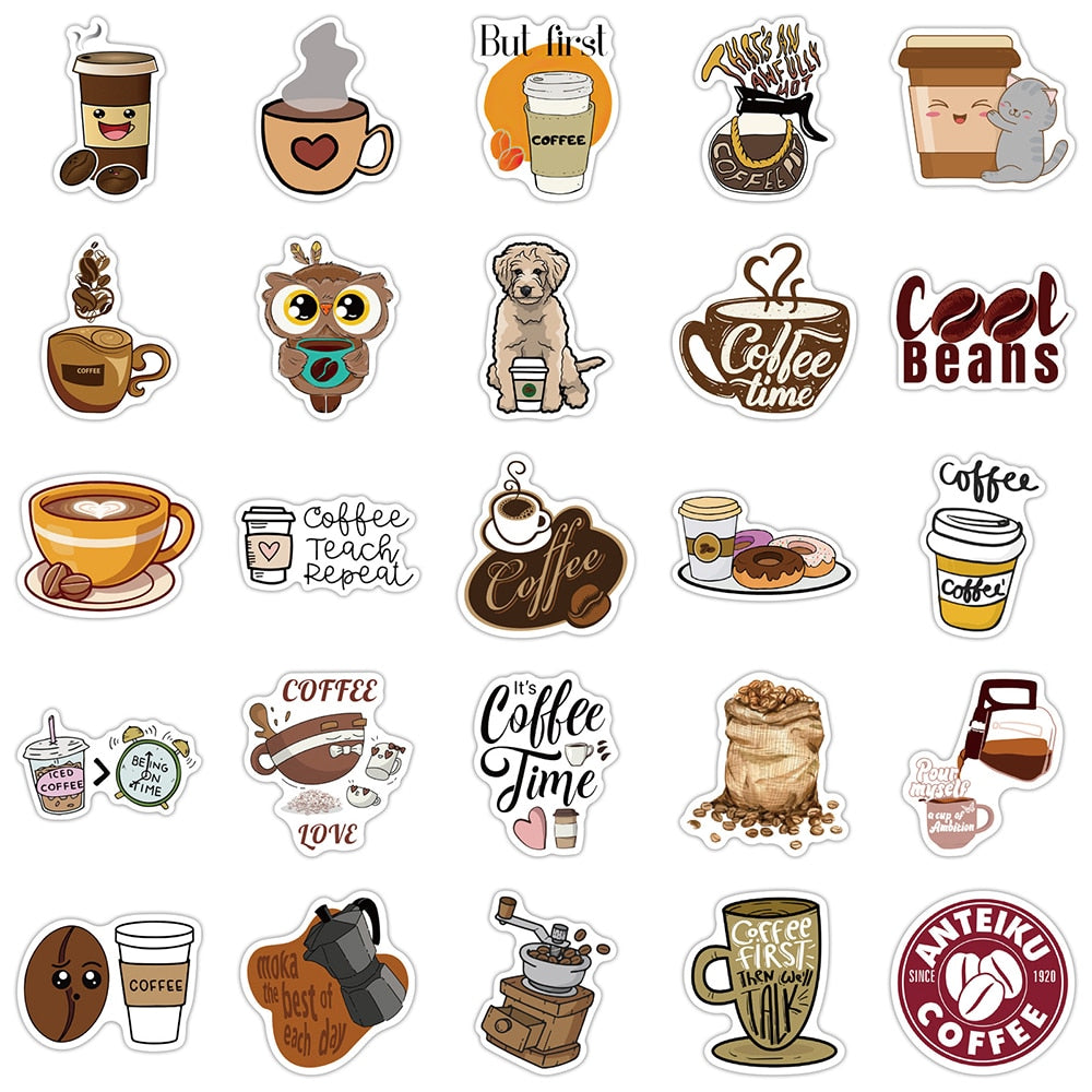 Animal Coffee Stickers