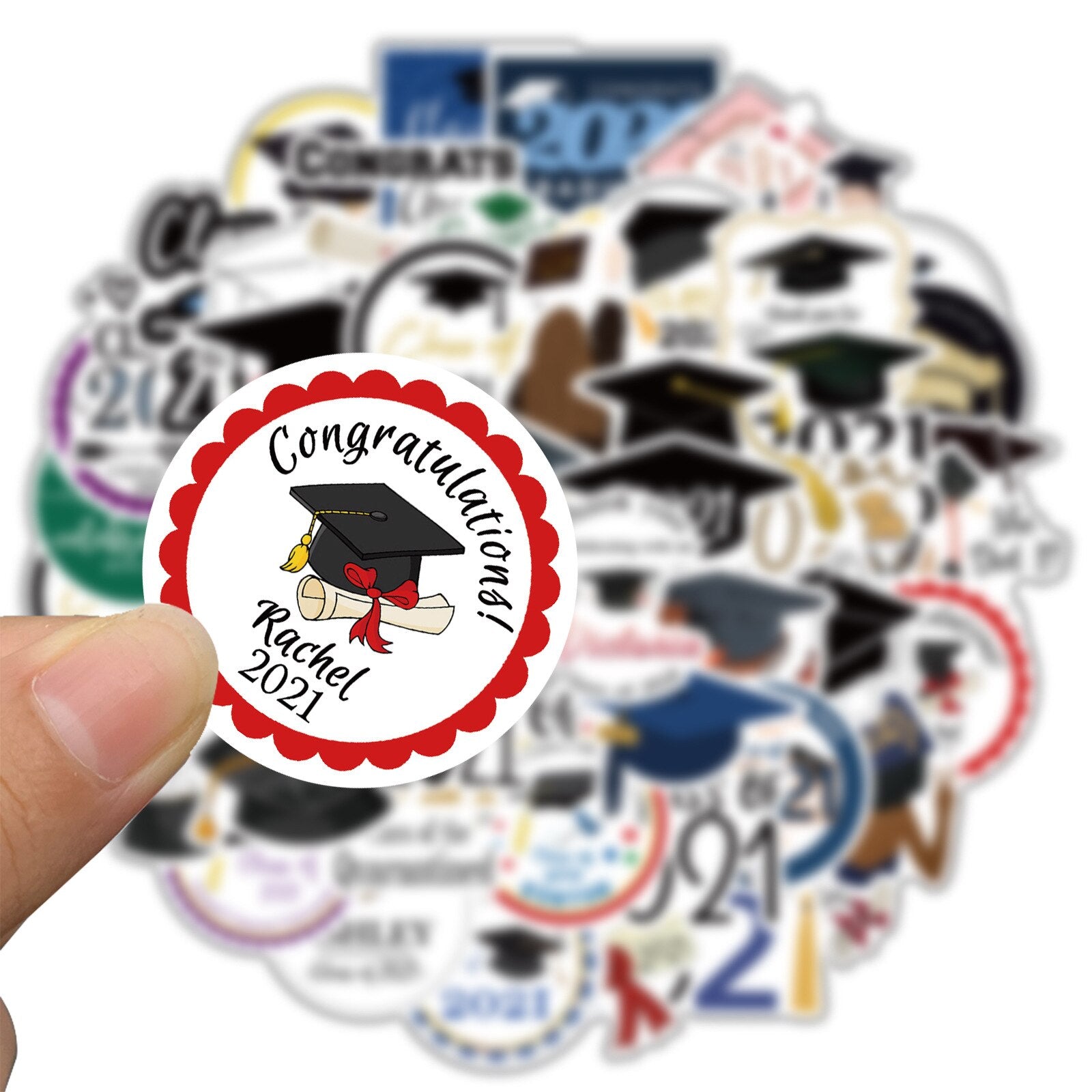 Graduation Season Academic Cap Stickers