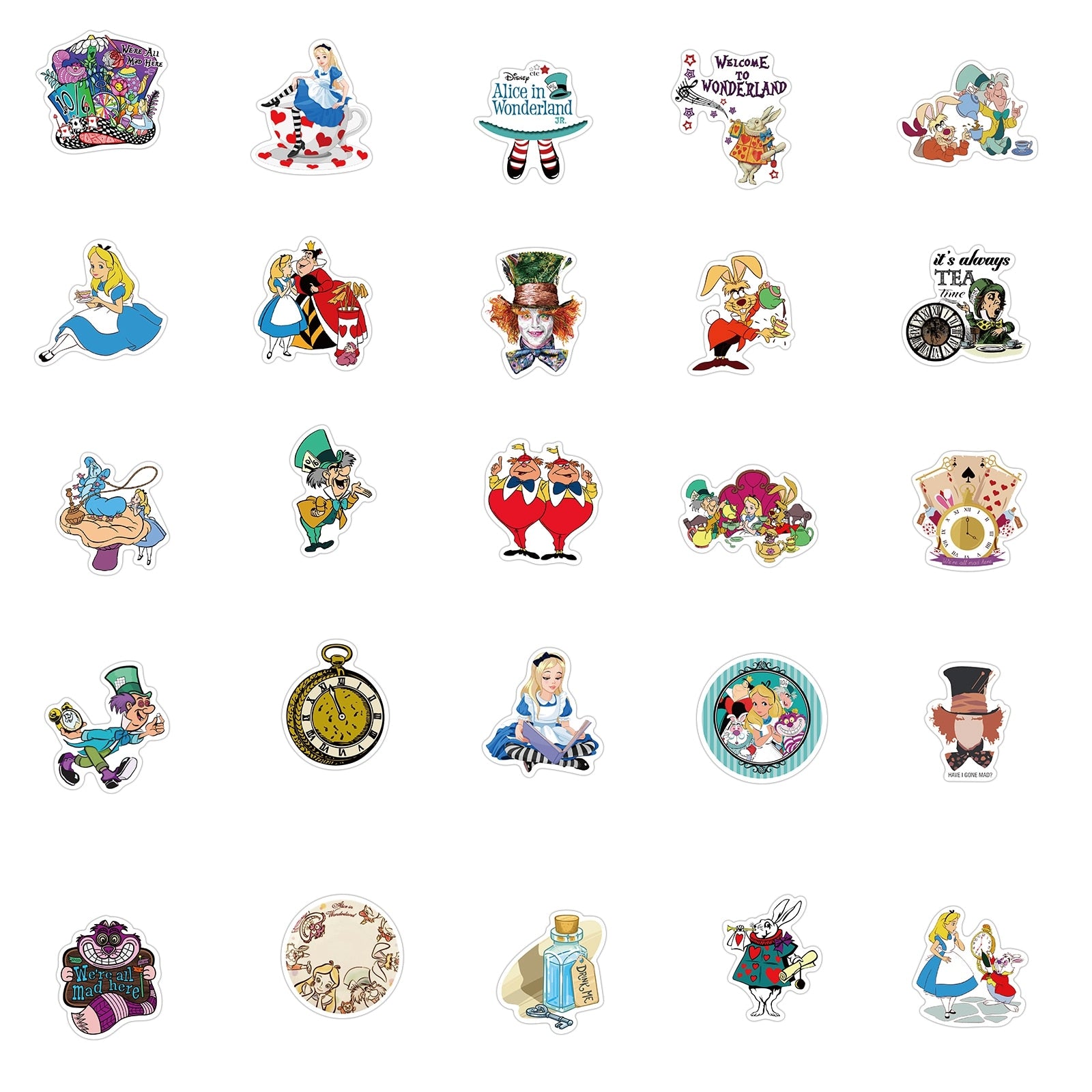 Alice in Wonderland Stickers