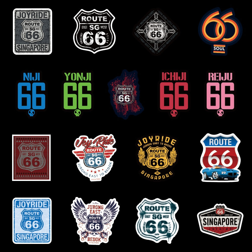 The Historic Route 66 Stickers