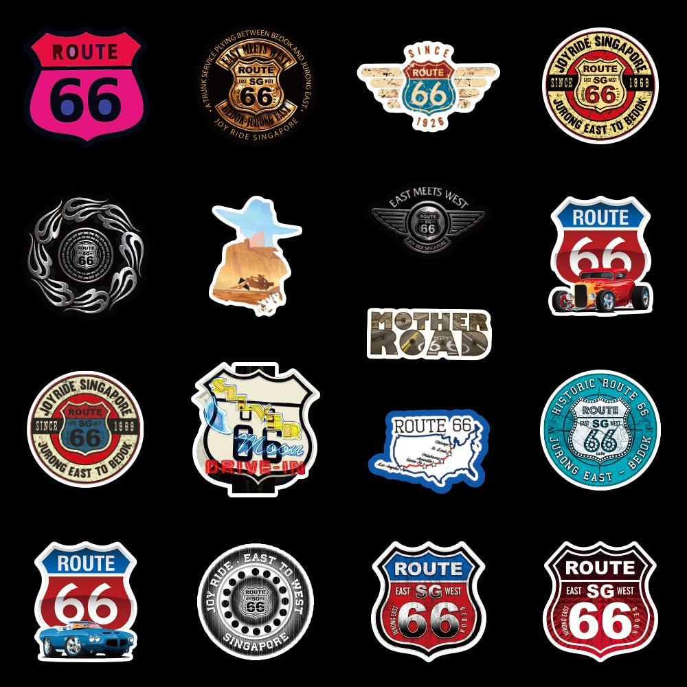 The Historic Route 66 Stickers