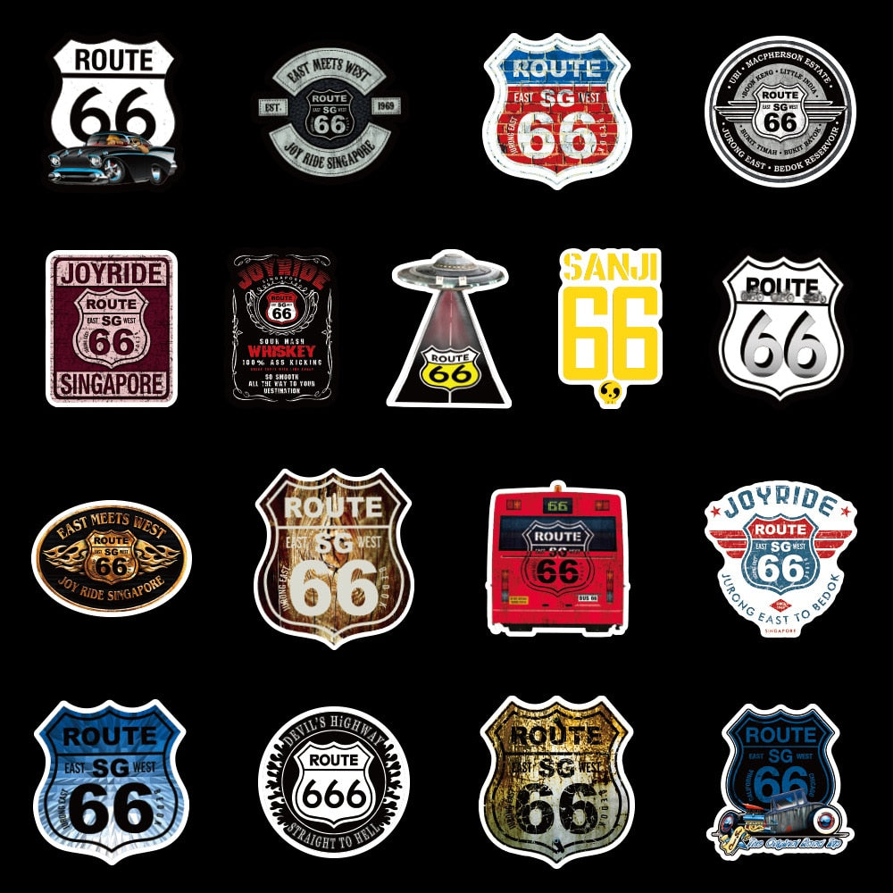 The Historic Route 66 Stickers