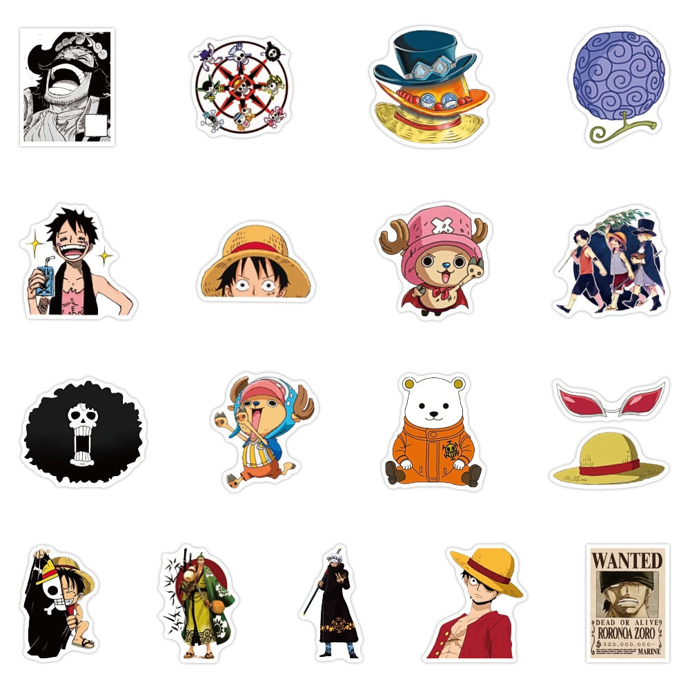 One Piece Wanted Stickers