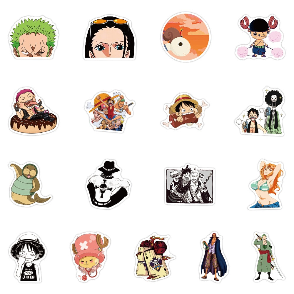 One Piece Wanted Stickers