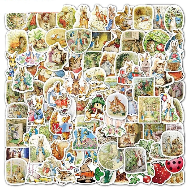 Fairy Tale Rabbit Vintage Stickers