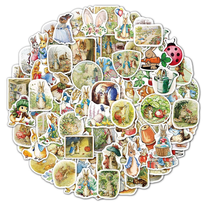 Fairy Tale Rabbit Vintage Stickers