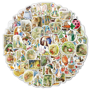 Fairy Tale Rabbit Vintage Stickers