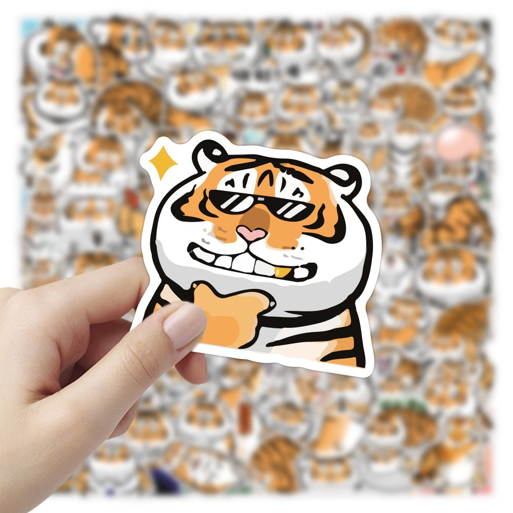 Tiger Fat Cute Stickers