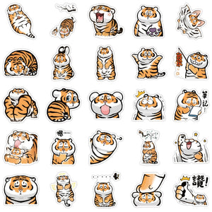 Tiger Fat Cute Stickers