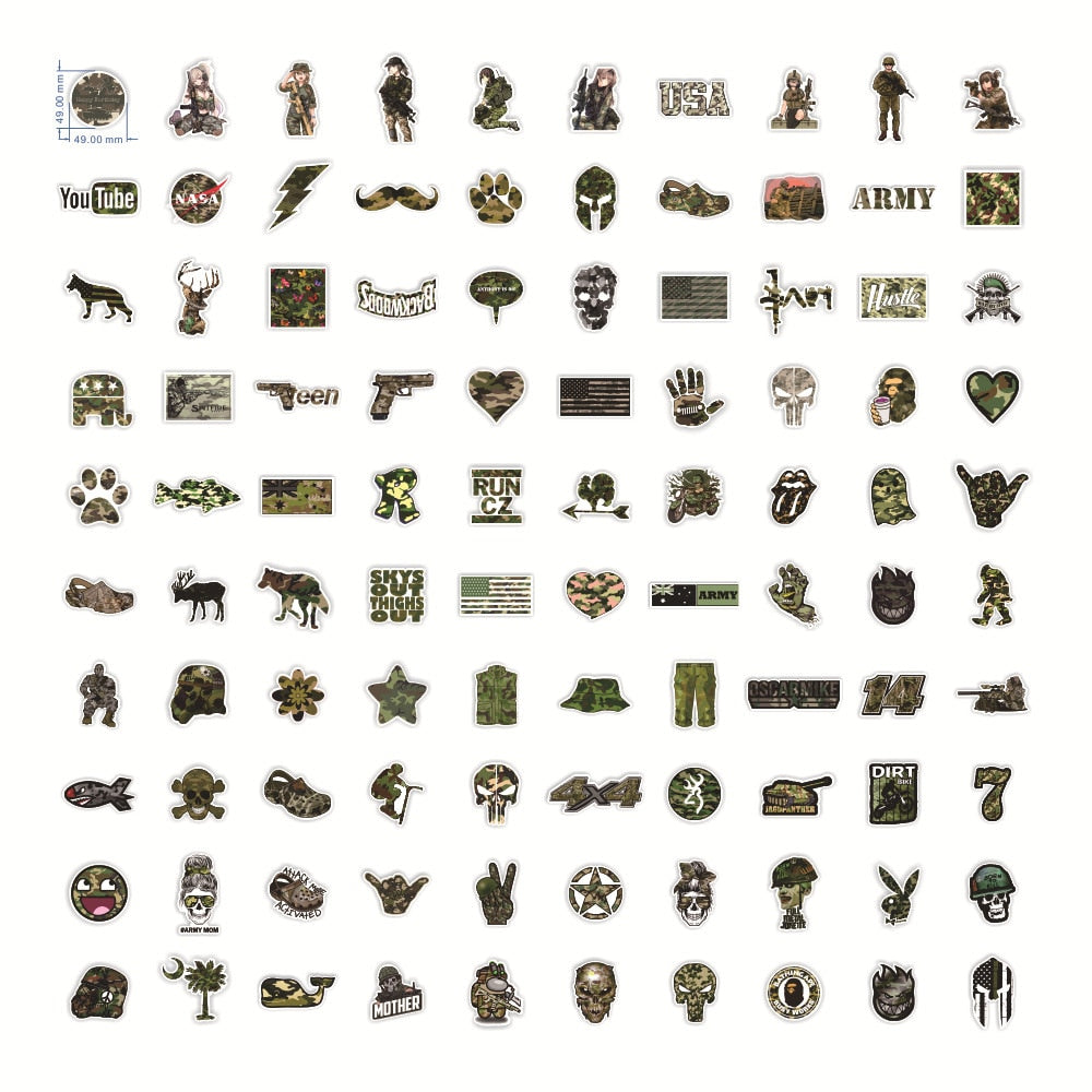 U.S Army Camouflage Style Stickers