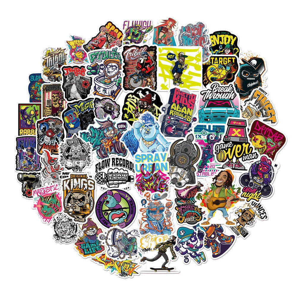 DJ Rap Hip Hop Cool Stickers