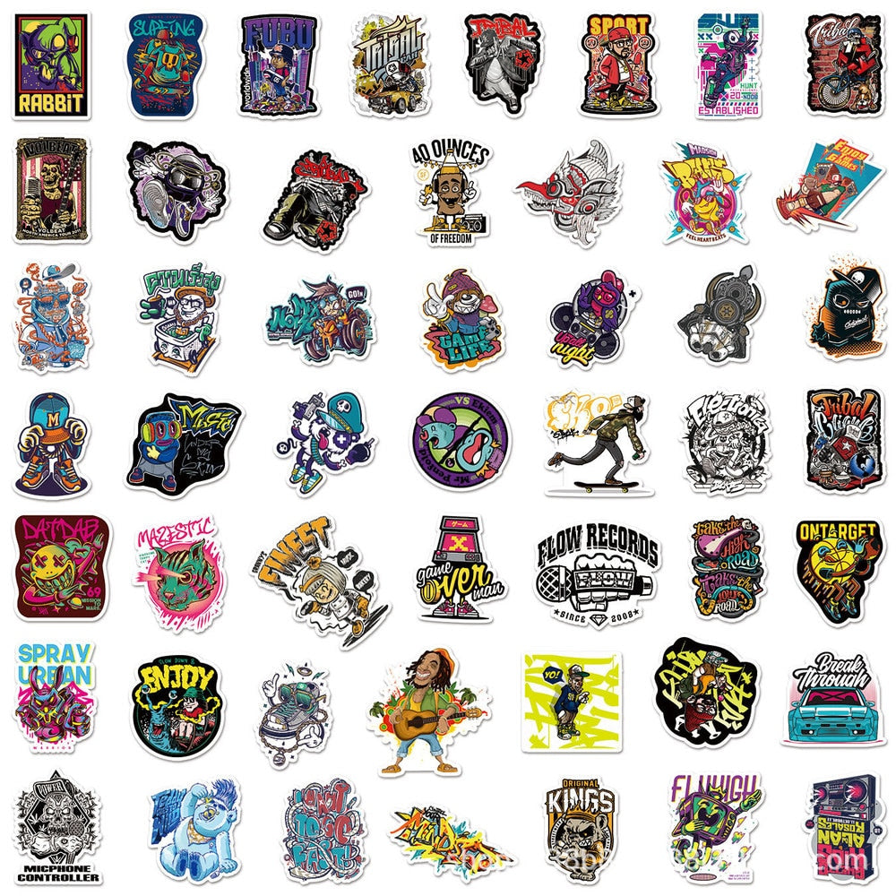 DJ Rap Hip Hop Cool Stickers