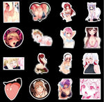 Tease Vulgar Sexy Beauty Girls Stickers