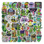 Magic UFO Alien Psychedelic Stickers