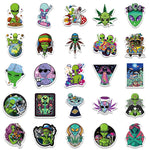 Magic UFO Alien Psychedelic Stickers