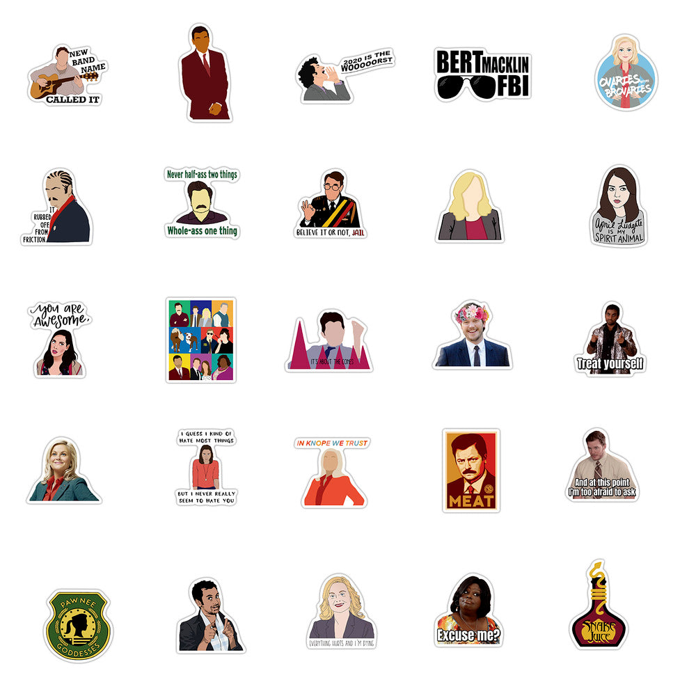 Parks and Recreation TV Show Stickers