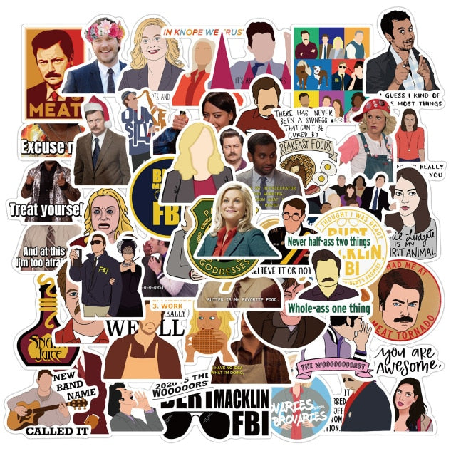 Parks and Recreation TV Show Stickers