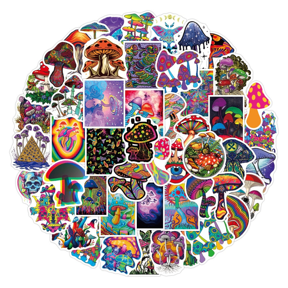 Mushroom Psychedelic Stickers