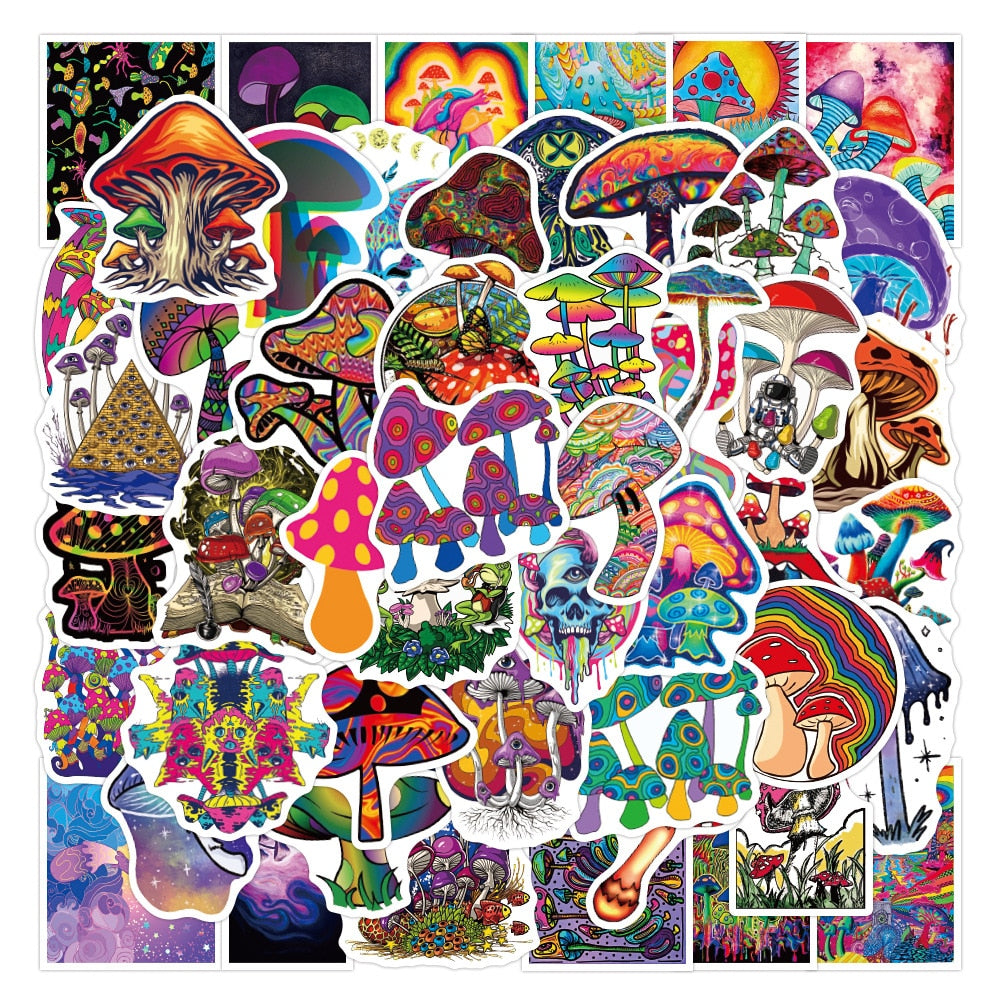 Mushroom Psychedelic Stickers