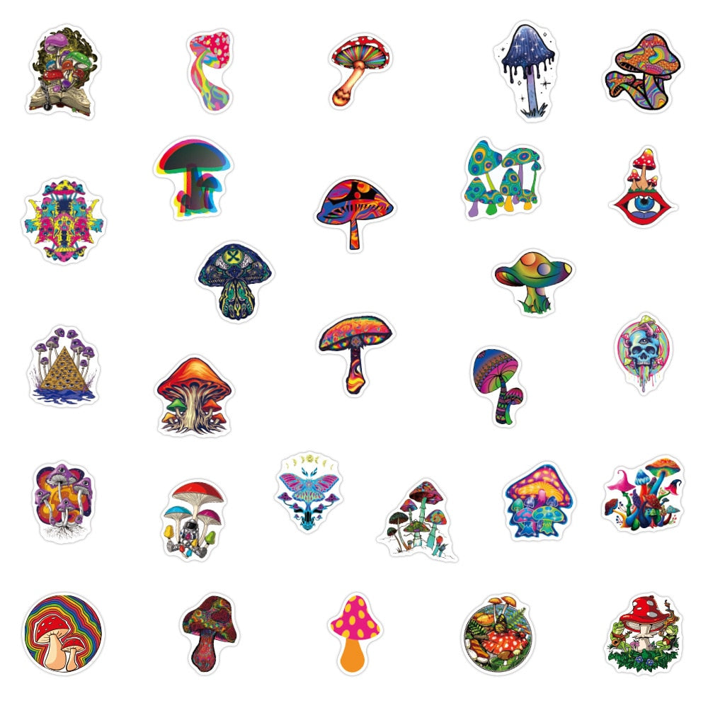 Mushroom Psychedelic Stickers