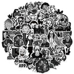 Black and White Horror Character Stickers