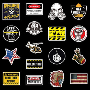 Warning American TV Series Stickers