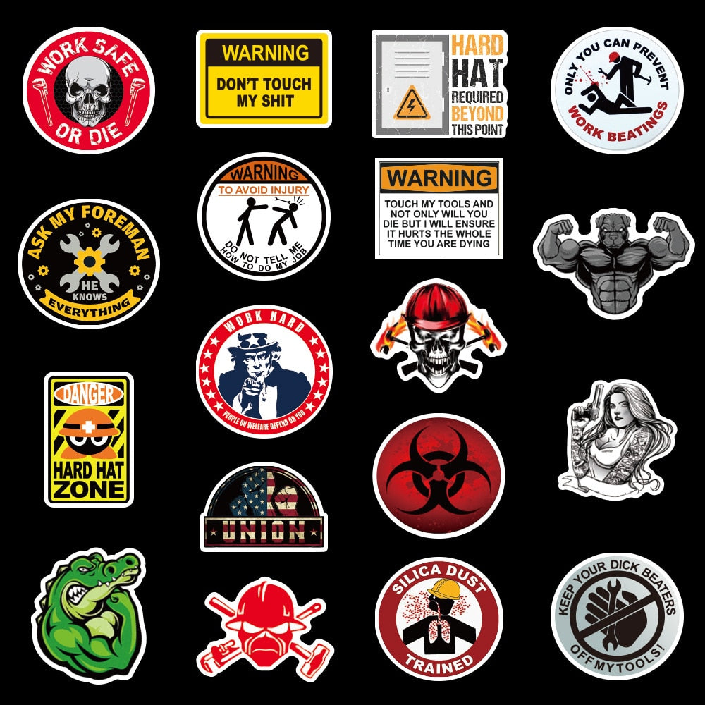 Warning American TV Series Stickers