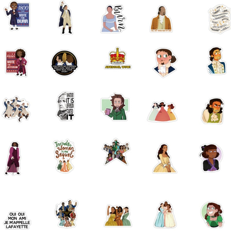 Hamilton Musical Stickers