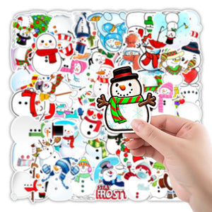 Snowman Christmas Funny Stickers