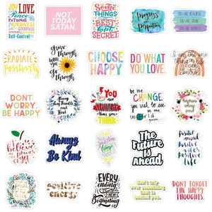 Hawaii Style Inspirational Life & Motivational Phrases Quotes Stickers