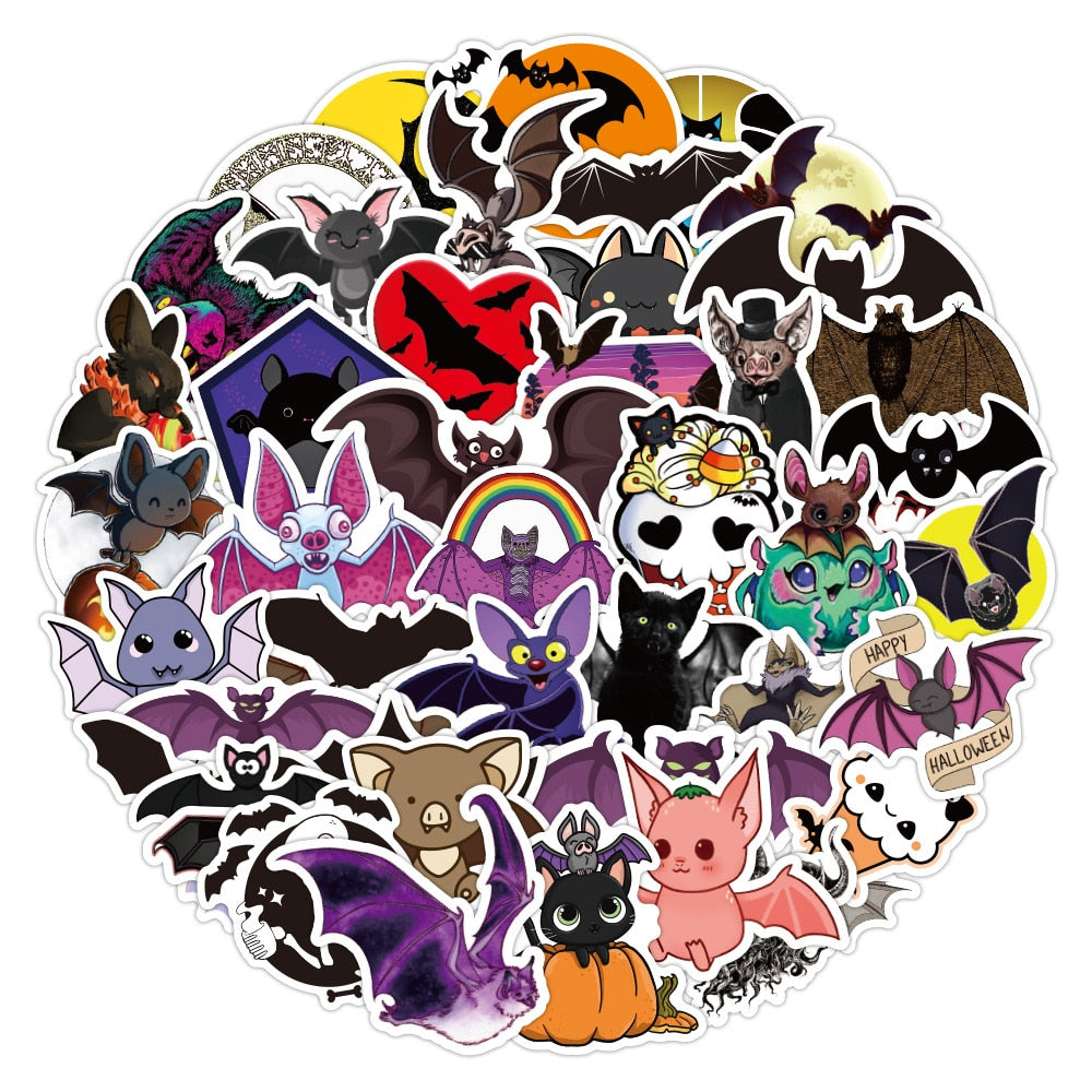 Bat Chiroptera Halloween Horror Stickers