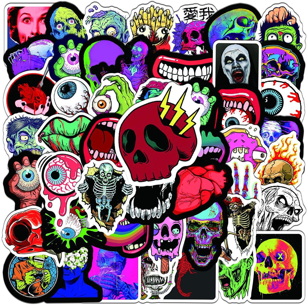 Skull Cool Horror Aesthetic Stickers