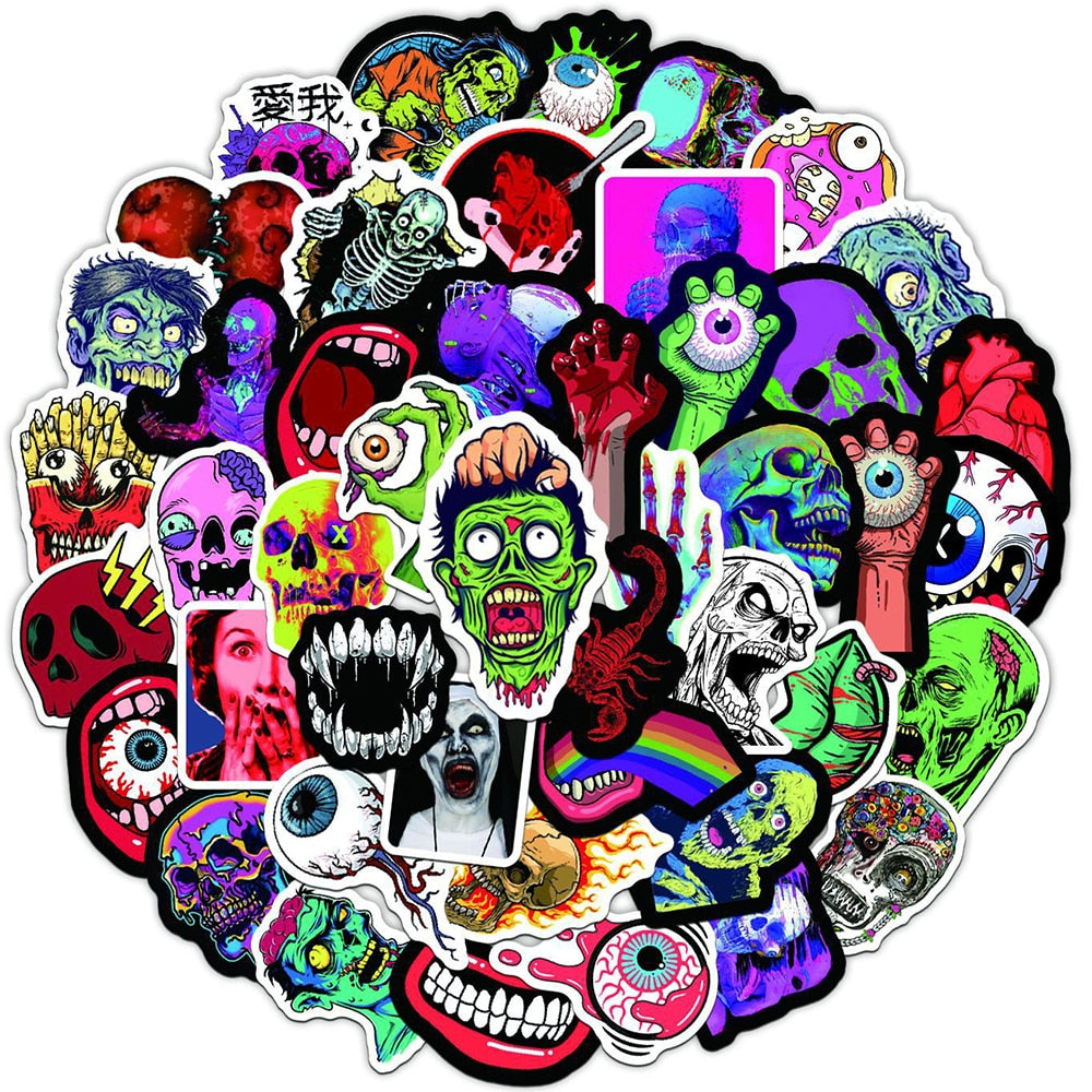 Skull Cool Horror Aesthetic Stickers