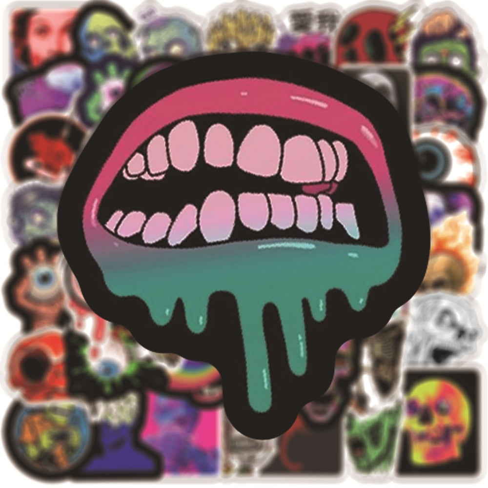 Skull Cool Horror Aesthetic Stickers