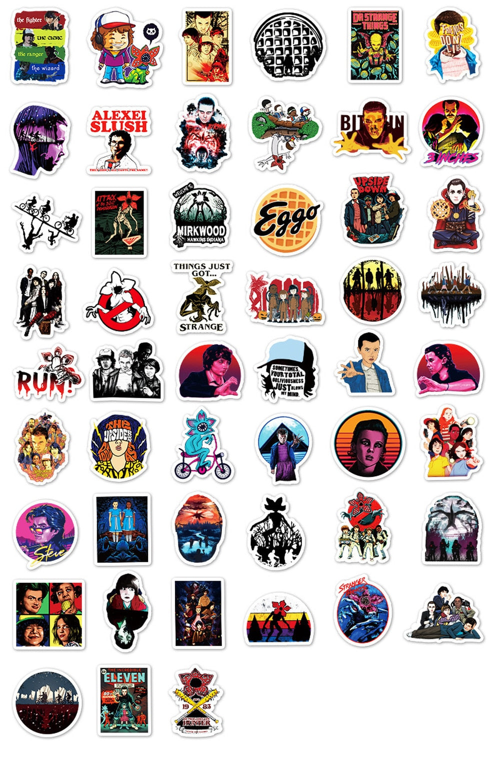 Thriller Stranger Things Classic TV Show Stickers