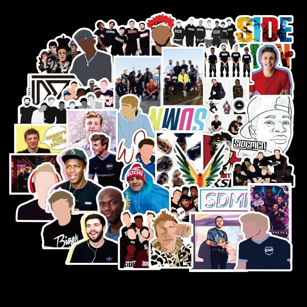 European And American Sidemen Combination Stickers