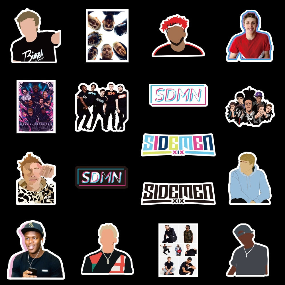 European And American Sidemen Combination Stickers