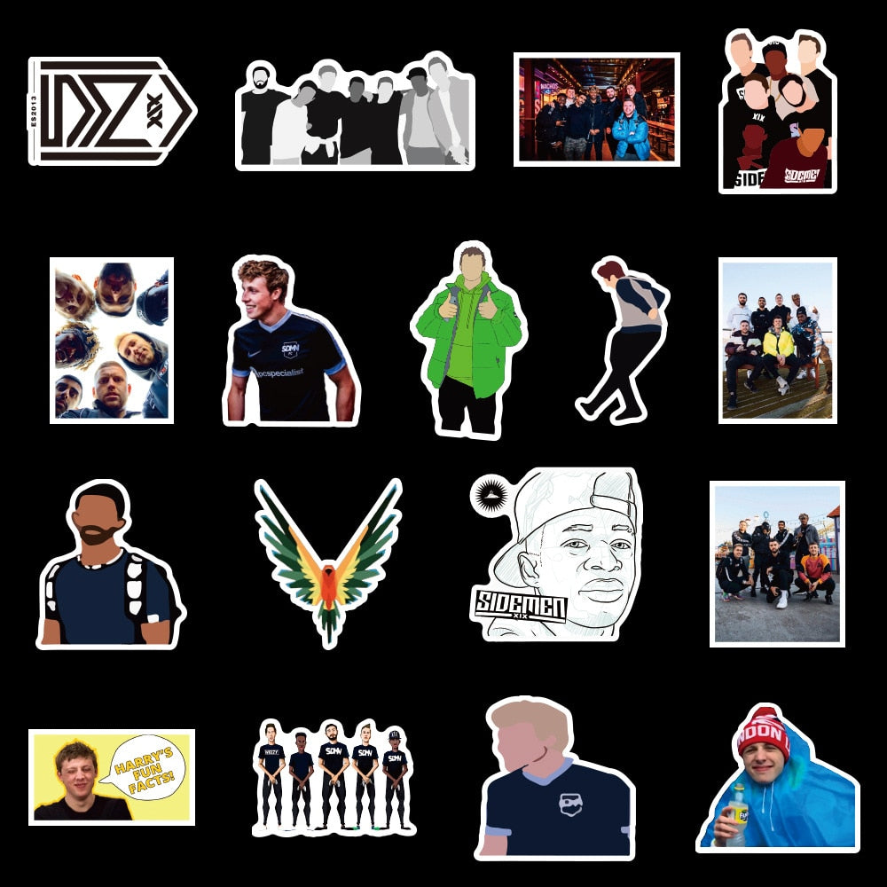 European And American Sidemen Combination Stickers