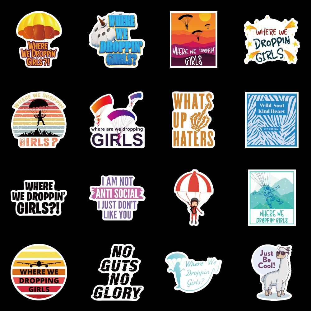 Where We Dropping Girls Stickers