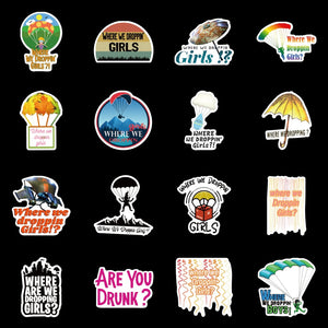 Where We Dropping Girls Stickers