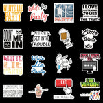 White Lie English Letters Stickers