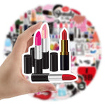 Pretty Girl Cosmetic Lipstick Perfume High Heels Stickers