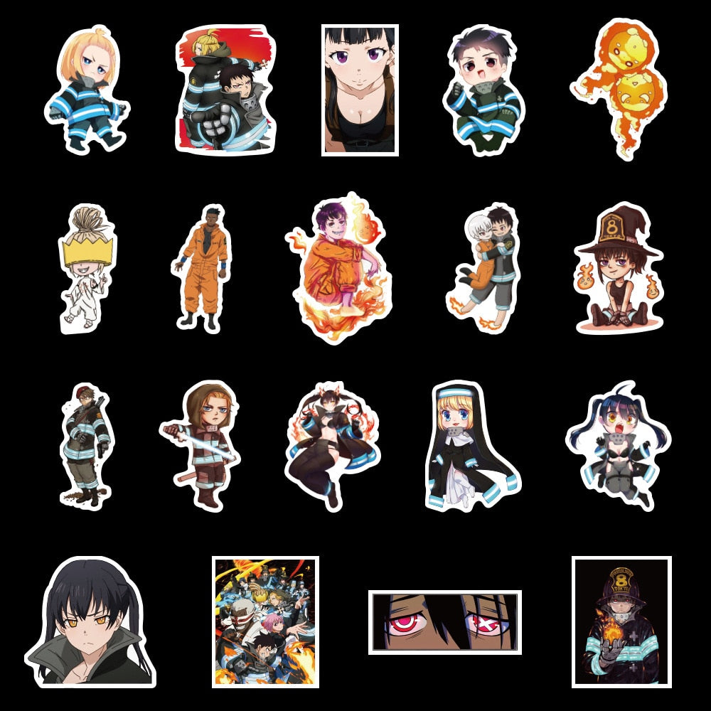 Fire Brigade Anime Stickers