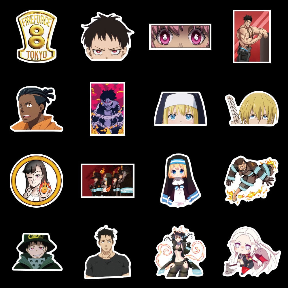 Fire Brigade Anime Stickers