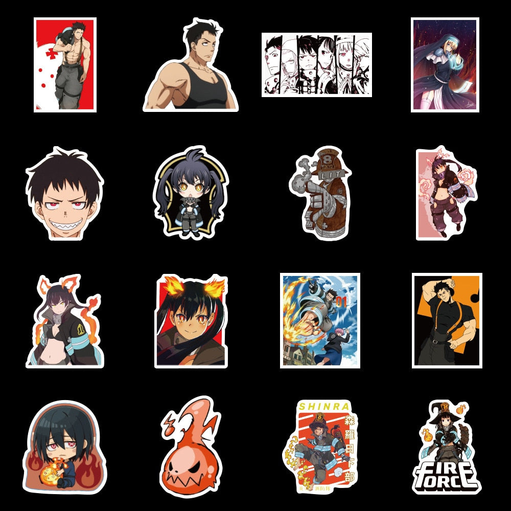 Fire Brigade Anime Stickers