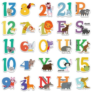 Child Early Education English Alphabet Number Learning Stickers