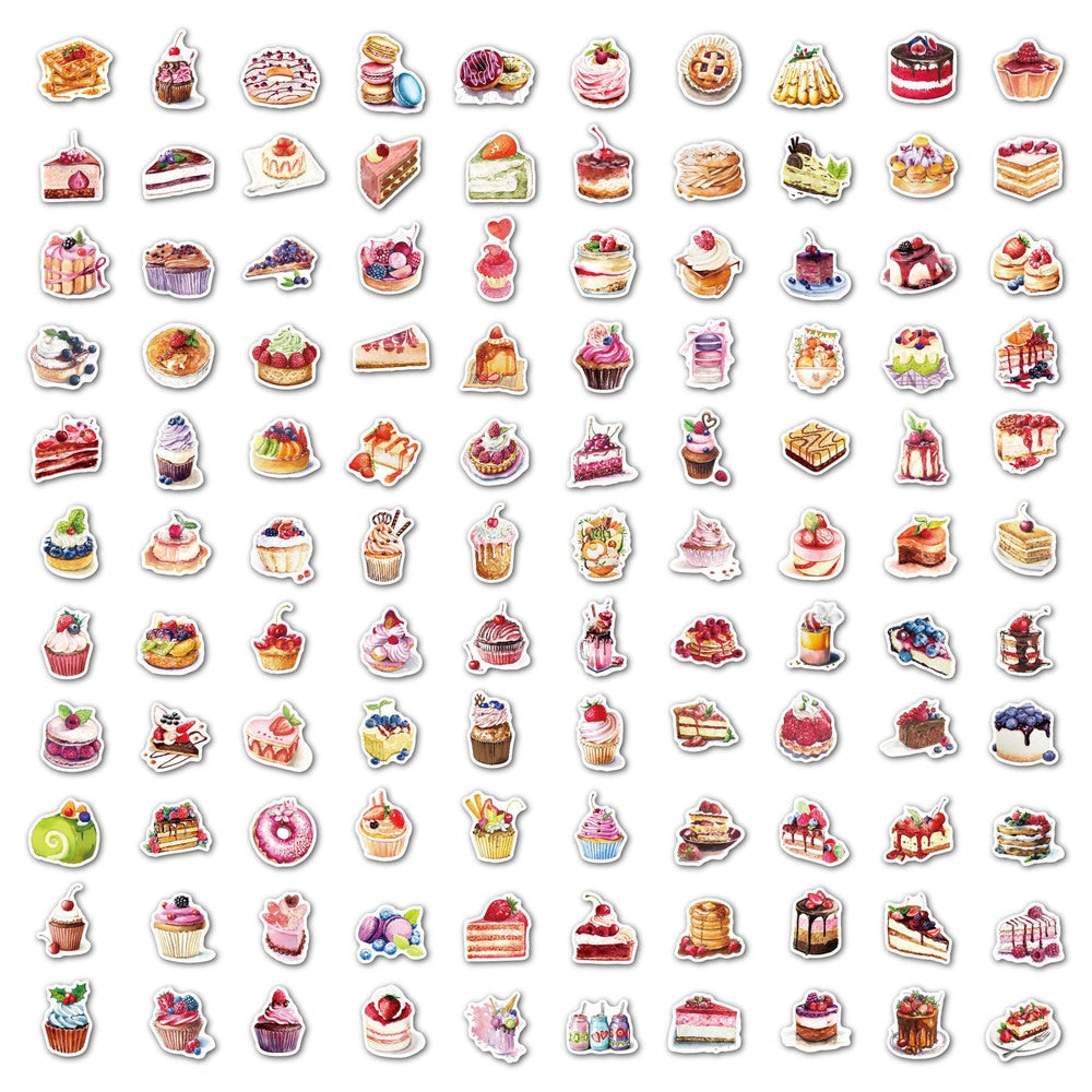 Cake Foods Gato Bakery Stickers